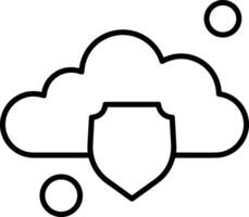 Cloud icon symbol vector image. Illustration of the hosting storage design image