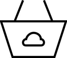 Cloud icon symbol vector image. Illustration of the hosting storage design image