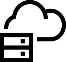 Cloud icon symbol vector image. Illustration of the hosting storage design image