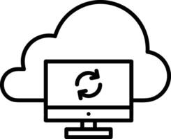 Cloud icon symbol vector image. Illustration of the hosting storage design image