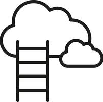 Cloud icon symbol vector image. Illustration of the hosting storage design image