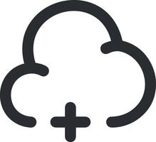 Cloud icon symbol vector image. Illustration of the hosting storage design image