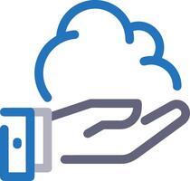 Cloud icon symbol vector image. Illustration of the hosting storage design image