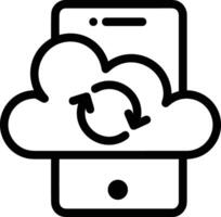 Cloud icon symbol vector image. Illustration of the hosting storage design image