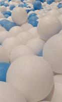 close up of blue and white balls photo