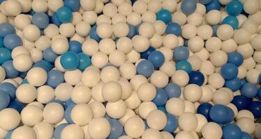 close up of blue and white balls photo