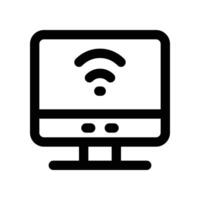 monitor icon. vector line icon for your website, mobile, presentation, and logo design.