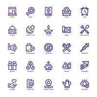 Eid and Ramadan  icon pack for your website, mobile, presentation, and logo design. Eid and Ramadan  icon basic line gradient design. Vector graphics illustration and editable stroke.