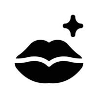 lips icon. vector glyph icon for your website, mobile, presentation, and logo design.