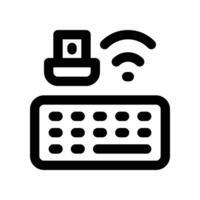 wireless keyboard icon. vector line icon for your website, mobile, presentation, and logo design.