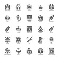 Digital Technology icon pack for your website, mobile, presentation, and logo design. Digital Technology icon glyph design. Vector graphics illustration and editable stroke.