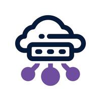 cloud computing icon. vector dual tone icon for your website, mobile, presentation, and logo design.