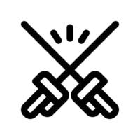 fencing sword icon. vector line icon for your website, mobile, presentation, and logo design.