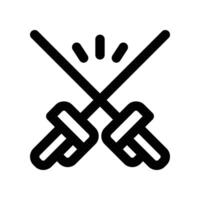 fencing sword icon. vector line icon for your website, mobile, presentation, and logo design.