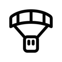 parachute icon. vector line icon for your website, mobile, presentation, and logo design.
