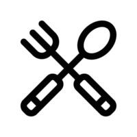 spoon and fork icon. vector line icon for your website, mobile, presentation, and logo design.