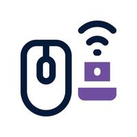 wireless mouse icon. vector dual tone icon for your website, mobile, presentation, and logo design.