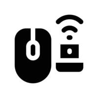 wireless mouse icon. vector glyph icon for your website, mobile, presentation, and logo design.