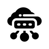 cloud computing icon. vector glyph icon for your website, mobile, presentation, and logo design.