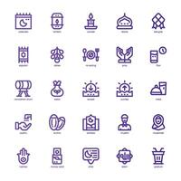 Eid and Ramadan  icon pack for your website, mobile, presentation, and logo design. Eid and Ramadan  icon basic line gradient design. Vector graphics illustration and editable stroke.