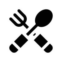 spoon and fork icon. vector glyph icon for your website, mobile, presentation, and logo design.