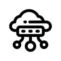 cloud computing icon. vector line icon for your website, mobile, presentation, and logo design.