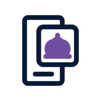 muslim app icon. vector dual tone icon for your website, mobile, presentation, and logo design.