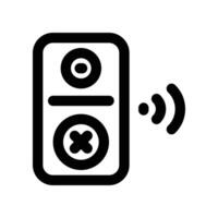 wireless speaker icon. vector line icon for your website, mobile, presentation, and logo design.