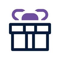 gift box icon. vector dual tone icon for your website, mobile, presentation, and logo design.