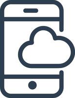 Cloud icon symbol vector image. Illustration of the hosting storage design image