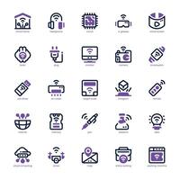 Digital Technology icon pack for your website, mobile, presentation, and logo design. Digital Technology icon dual tone design. Vector graphics illustration and editable stroke.