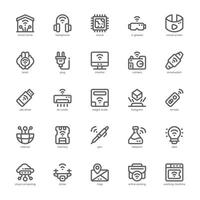 Digital Technology icon pack for your website, mobile, presentation, and logo design. Digital Technology icon outline design. Vector graphics illustration and editable stroke.