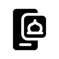muslim app icon. vector glyph icon for your website, mobile, presentation, and logo design.