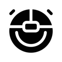 robot vacuum icon. vector glyph icon for your website, mobile, presentation, and logo design.