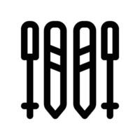 ice ski icon. vector line icon for your website, mobile, presentation, and logo design.