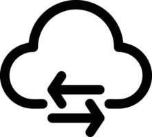 Cloud icon symbol vector image. Illustration of the hosting storage design image