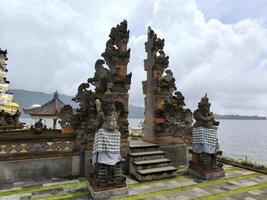 Pura Ulun Danu Bratan, famous temple on the lake, Bedugul, Bali, Indonesia photo