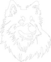 Finnish Lapphund  outline silhouette vector