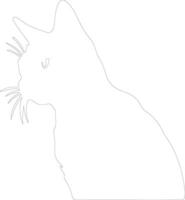 Foldex Cat outline silhouette vector