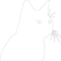 Foldex Cat  outline silhouette vector