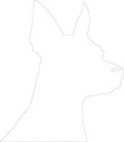 German Pinscher  outline silhouette vector