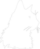 Foldex Cat  outline silhouette vector