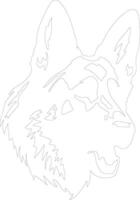 German shepherd   outline silhouette vector