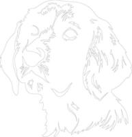 German Wirehaired Pointer  outline silhouette vector