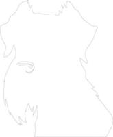 Giant Schnauzer  outline silhouette vector