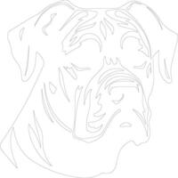 Cane Corso  outline silhouette vector