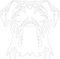 Cane Corso  outline silhouette vector