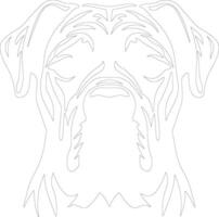 Cane Corso  outline silhouette vector