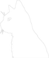 Chartreux gato contorno silueta vector