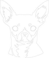 Chihuahua  outline silhouette vector